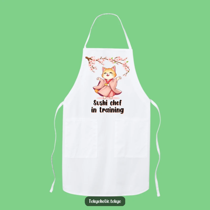 Funny Cat Kimono Apron: Elegant Dancer Kitchen Wear, Perfect Funny Hostess Gift