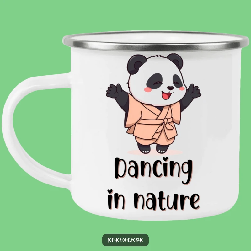 Funny Panda Dance Camping Mug: Durable Kimono Panda Cup, Great Funny Gift Outdoors