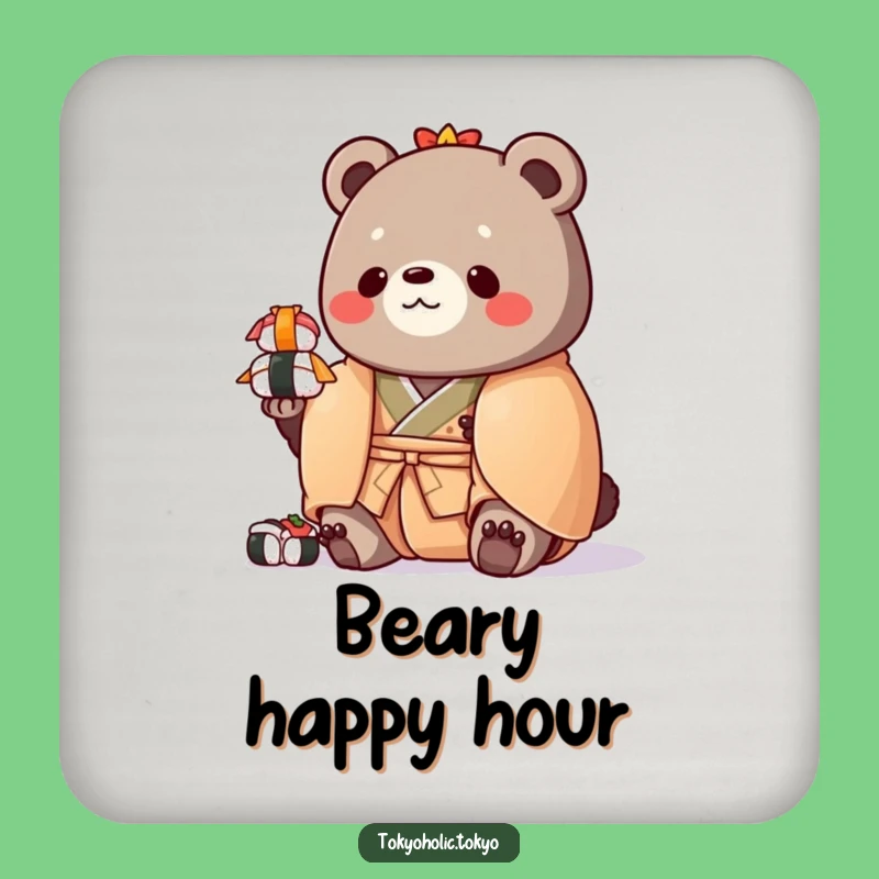 Funny Chubby Bear Sushi Coaster: Kimono Bear Protection, Cute Funny Gift