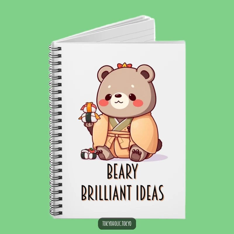 Funny Chubby Bear Sushi Notebook: Kimono Bear Journal, Perfect Funny Gift for Writers