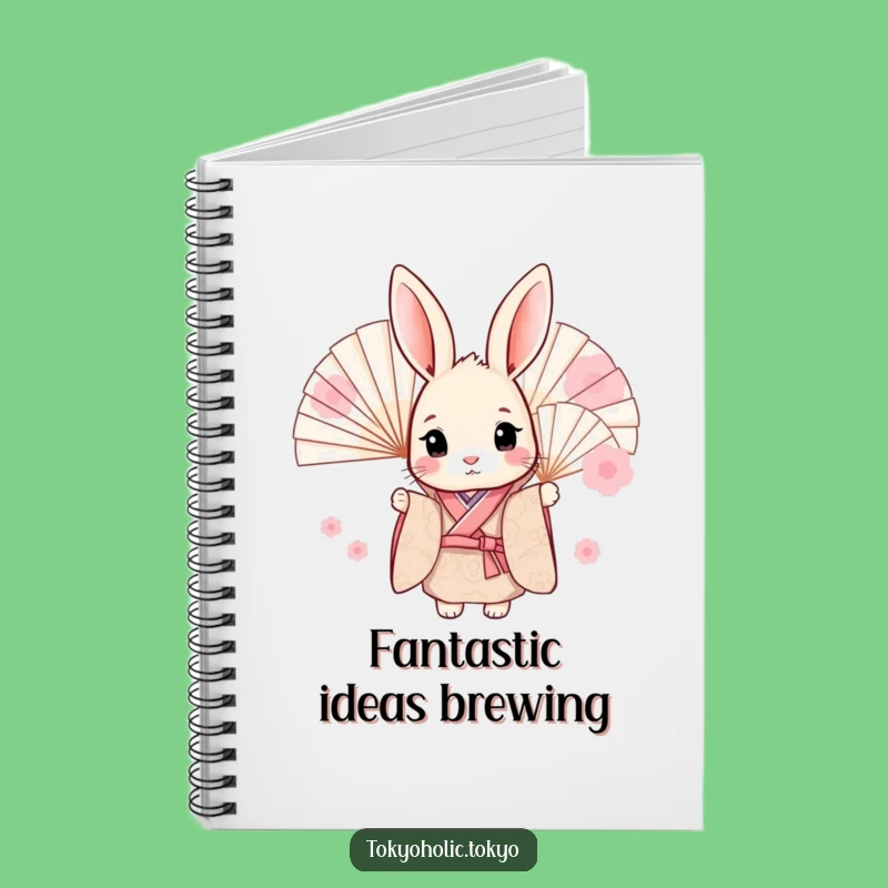 Funny Sweet Bunny Kimono Notebook: Journal Peeking Rabbit Pages, Perfect Funny Gift for Writers