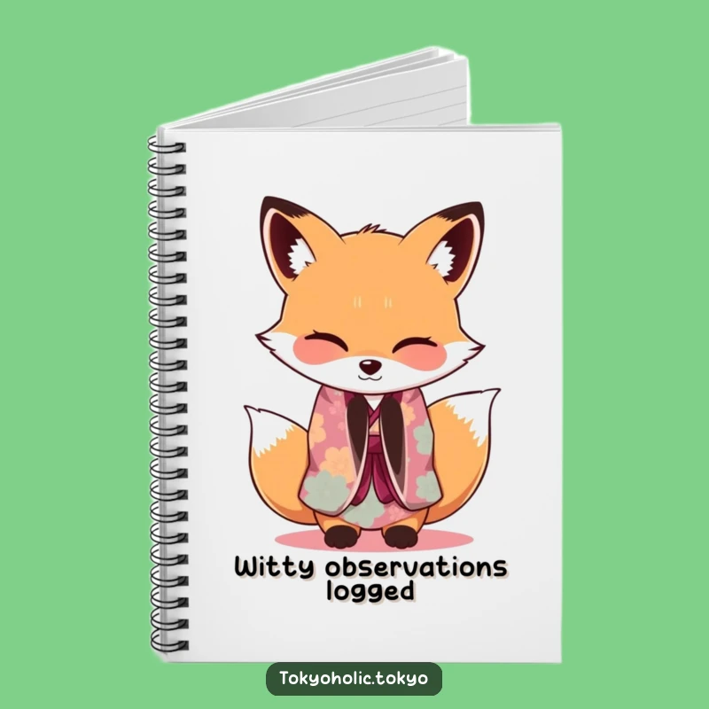 Funny Fox Kimono Notebook: Journal Playful Thoughts, Perfect Elegant Funny Gift